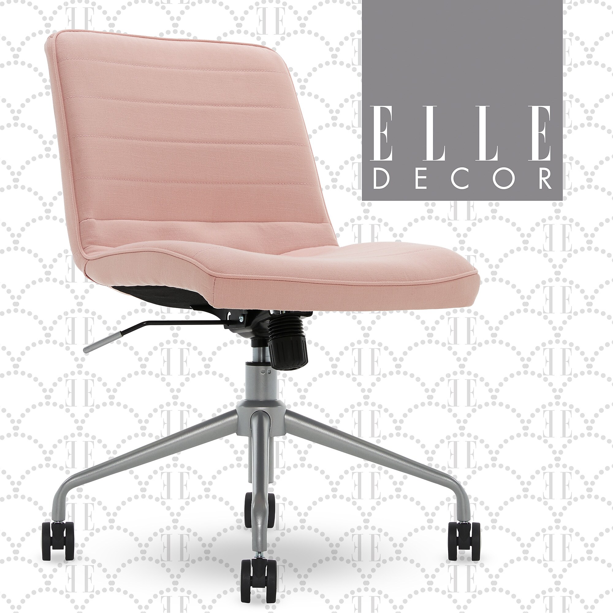 ELLE Decor Adelaide Armless Fabric Task Chair, Pink (48214A) Sansujyuku sansujyuku.com