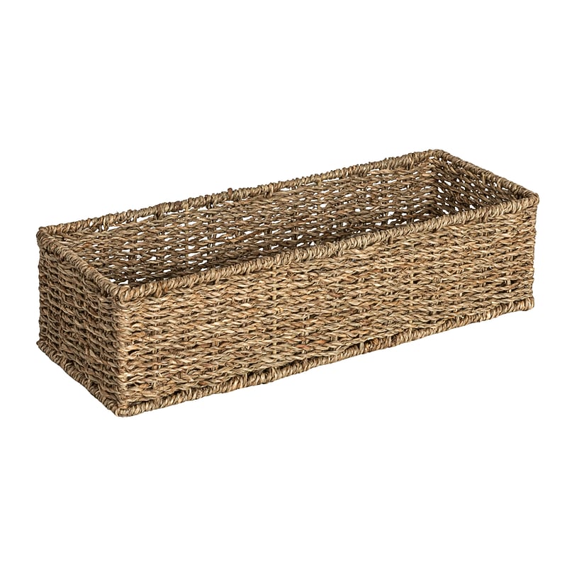 Household Essentials Handwoven Seagrass Rectangular Storage Basket, Natural (HE1196) image 1