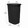Mind Reader 15.85-Gallon Laundry Hamper with Lid, Plastic, Black, 2/Set (60HAMP2PK-BLK)~#|#~B14FF6A2-1A6F-4415-B772716F769A3978_sc7