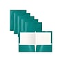Better Office Glossy 2-Pocket Portfolio Folder, Teal, 25/Pack (80171-25PK)~#|#~B150678E-52EE-4C3F-A4A1523B01C1EAEE_sc7
