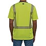 Ergodyne GloWear 8294BK High Visibility Short Sleeve Black Bottom T-Shirt, ANSI Type R Class 2, Lime, Large (22274)~#|#~B1555E7C-743B-4A8F-817A190699520326_sc7