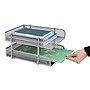 Mind Reader Metal Mesh Front Loading Stackable Letter Tray, Letter/Legal Size, Silver (CSTACK2-SIL)~#|#~B1564A6A-E99A-4A90-AACA7B8135A4554F_sc7