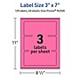 Avery Laser/Inkjet Rectangle Multipurpose Labels, 3" x 7", Bright Pink, 120/Pack (94250)~#|#~B1605F83-24E0-4476-BBF05192B0FBCEB5_sc7
