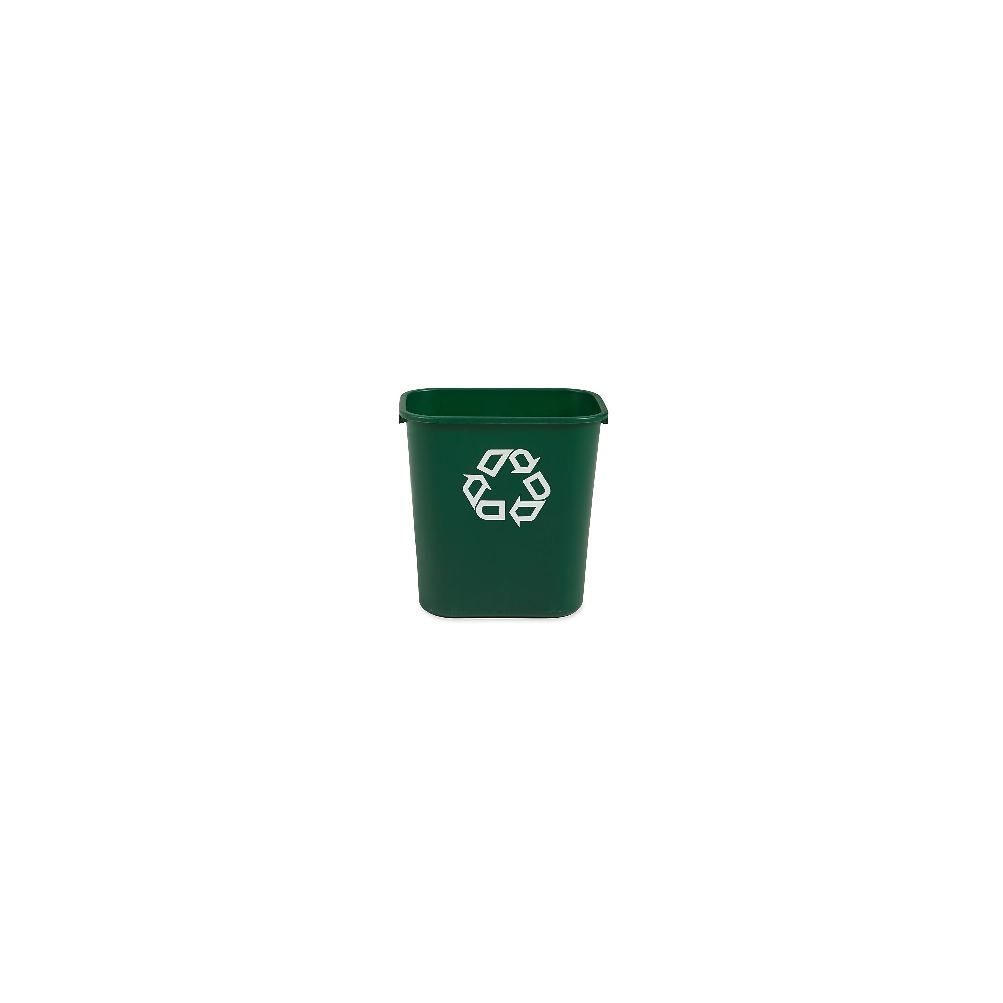 Rubbermaid Resin Indoor/Outdoor Recycling Bin, 7 Gallon, Green (FG295606GRN) Simolary simolary.com