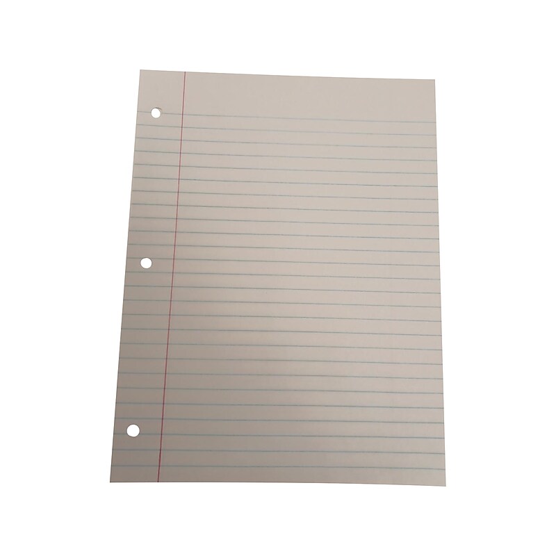 American Paper Wide Ruled Filler Paper, 8.5" x 11", 3-Hole Punched, 500 Sheets/Pack (130P-20) image 1