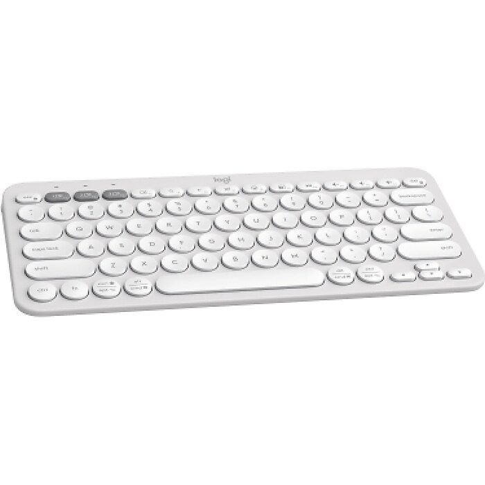 Logitech Pebble Keys 2 K380s Wireless Keyboard, Tonal White