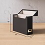 Smead 40% Recycled Fabric/Canvas File Box Attached Flip Top, 13" x 10", Charcoal (70233) ~#|#~B1712E41-1D91-4438-A0CC4D92EE99B26A_sc7