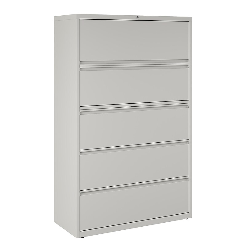 Staples Commercial 5 File Drawers Lateral File Cabinet, Locking, Gray, Letter/Legal, 42"W (21749D) image 1