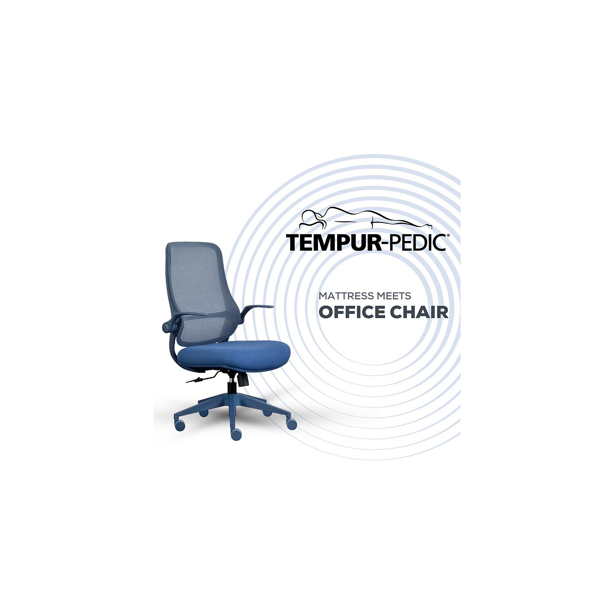 Tempur-Pedic Stratus Ergonomic Mesh/Fabric Swivel Executive Chair, Indigo (TP-STRATUS-IND) Sansujyuku sansujyuku.com