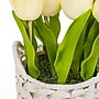 National Tree Company 10" Light Yellow Tulip Bouquet in White Basket (MT81-0926GLYW-1)~#|#~B17510FF-5213-4AE5-8AE29DD6F287072B_sc7