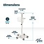 Viva Comfort Universal Vital Sign Monitor Mobile Stand with Mounting Plate, White (ADIME912-C-MP-08-MK)~#|#~B17B16CD-2AE0-4544-AB01FEE630F636FD_sc7