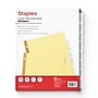 Staples Large Tab Insertable Paper Divider, 8 Tabs, Buff with Clear Tabs, 1 Set (18934/11112)~#|#~B17C02B2-7357-48B7-89077C7A7BC240A3_sc7
