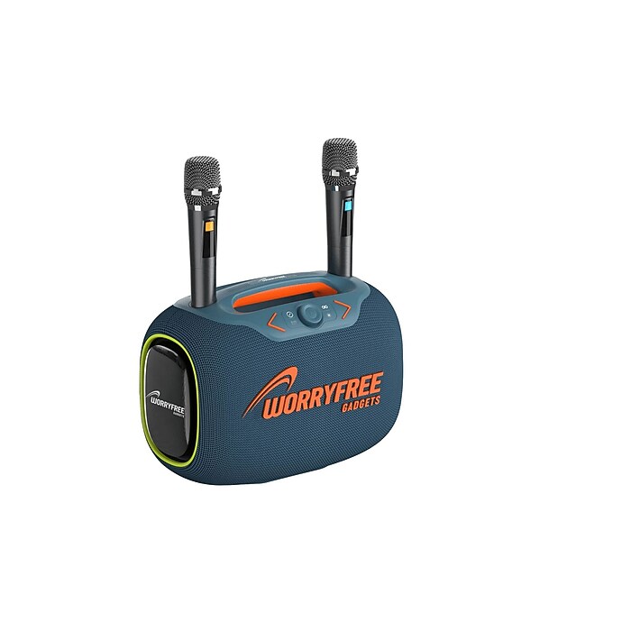 Worryfree Gadgets Party Box Wireless Bluetooth Speaker with 2 Mics