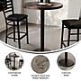 Flash Furniture Bennett 30" Round Wooden Commercial Indoor Table, Dark Brown Top/Black Base (GSFRD30DBTR18B)~#|#~B17C7263-6E87-46EF-B97C1F6AB34C6E21_sc7