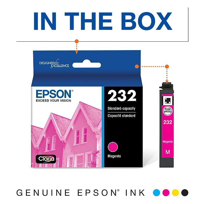 Epson 232 Magenta Standard Yield Ink Cartridge (T232320-S