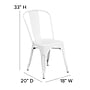 Flash Furniture Perry Indoor-Outdoor Stackable Chair, White with Gray Seat (CH31230WHPL1G)~#|#~B18C17D0-183E-4D74-A71871B76A9FFE46_sc7