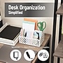 Mind Reader 5-Compartment Metal Desk Organizer, White (MOSORG-WHT)~#|#~B18DD712-7FE5-495C-9F0C614C83AF498F_sc7