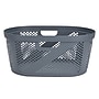 Mind Reader 10.57-Gallon Laundry Basket with Handles, Plastic, Gray, 2/Set (2HHAMP40-GRY)~#|#~B1939697-1727-461D-BF7F63867AD1E789_sc7