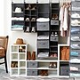 Household Essentials 3‑Shelf Hanging Closet Organizer with Hooks in Poly Linen and PEVA Shelving, Gray (HH7504-1)~#|#~B195FA05-36B8-42D0-B7062463D33F23E5_sc7