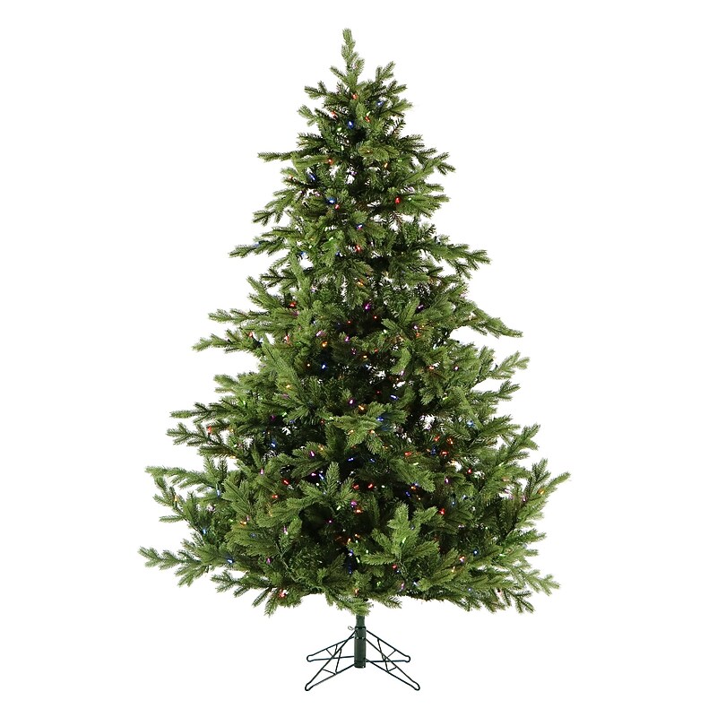 Fraser Hill Farm 7.5' Foxtail Pine Artificial Christmas Tree, 900 Lights (FFFX075-6GREZ) image 1
