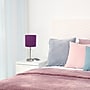 Creekwood Home Oslo 19.5" LED Table Lamp with USB Port, Brushed Steel/Purple Shade (CWT-2012-PR)~#|#~B19DB701-6083-42D8-8E79B08B9B2B88D1_sc7