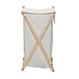 Household Essentials  X-Frame 1-Section Collapsible Hamper with Lid, Cotton, Natural (6789-1)~#|#~B19E99CD-AB67-4755-90D221F2DC831C6C_sc7