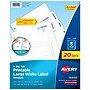 Avery Big Tab Printable Paper Dividers with Large White Labels, 5 Tabs, White, 20 Sets/Pack (14440)~#|#~C5F6123B-B714-4677-A04D78224D259F98_sc7