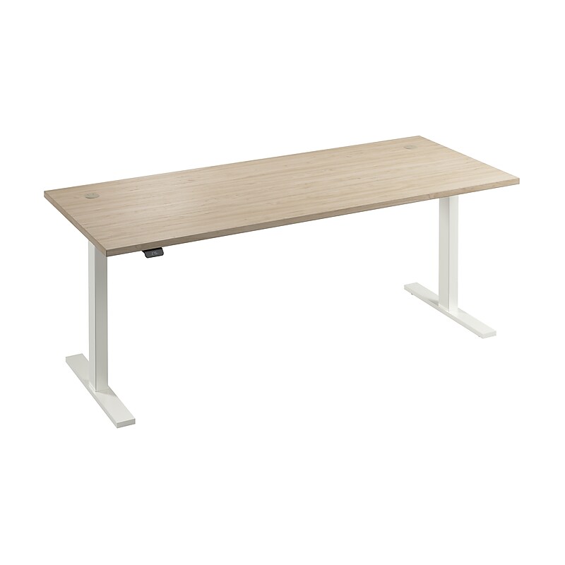 Bush Business Furniture Move 60 Series 72"W Electric Adjustable Standing Desk, Natural Elm (M6S7230NEWK) image 1
