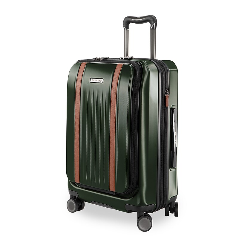 Ricardo Beverly Hills Montecito 2.0 Fast Access 21" Hardside Carry-On Suitcase, 8-Wheeled Spinner, Hunter Green (124"21-385-4FO) image 1