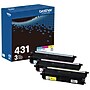 Brother TN-431 Cyan/Magenta/Yellow Standard Yield Toner Cartridge, 3/Pack (TN4313PK)~#|#~B1A38628-F6CB-42E2-B4BCF9EE60793711_sc7