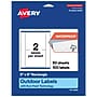 Avery Waterproof Rectangle Laser Multipurpose Labels, 5" x 6", White, 100/Box (19479399370)~#|#~B1A7965E-85E7-40B7-B66C825511993B9E_sc7