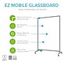 Ghent EZ Glass Mobile Dry-Erase Whiteboard, Aluminum Frame, 75"H x 62"W, White (EZ1NA7562WH)~#|#~B1AAC272-AEBF-485D-828392B0B6C51E8A_sc7