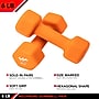 Jfit 6 lb. Neoprene Dumbbell, Orange, Pair (J-DBN6SET)~#|#~B1AB88FB-ED5B-404D-B9A54157CF0FF32C_sc7