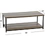 Household Essentials Jamestown 39"W x 20"D Laminate Coffee Table, Ashwood/Black (8084-1)~#|#~B1B3C159-4916-4CB3-917CB3E57C5A563C_sc7