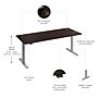 Bush Business Furniture Move 60 Series 72"W Electric Height Adjustable Standing Desk, Mocha Cherry (M6S7230MRSK)~#|#~B1B3E8CE-9722-4B00-9E96422E02F7546D_sc7