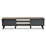 Baxton Studio Clapton TV Stand, Screens up to 78", Grey/Walnut Brown/Black (179-11225-HiT)~#|#~B1B5D2EA-7B4B-4982-950FB95D16EA055F_sc7