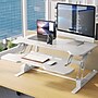 Mount-It! 38"W Manual Rectangular Adjustable Standing Desk Converter, White (MI-15005)~#|#~B1BC6830-1E08-4835-8DAE2DCA2B01A220_sc7