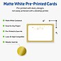 Avery Gold-Metallic Ornaments Matte Blank Card, White, 20/Pack (S00-FH3)~#|#~B1BD6A74-D0D1-4CCC-818F1EEF098DC4D2_sc7