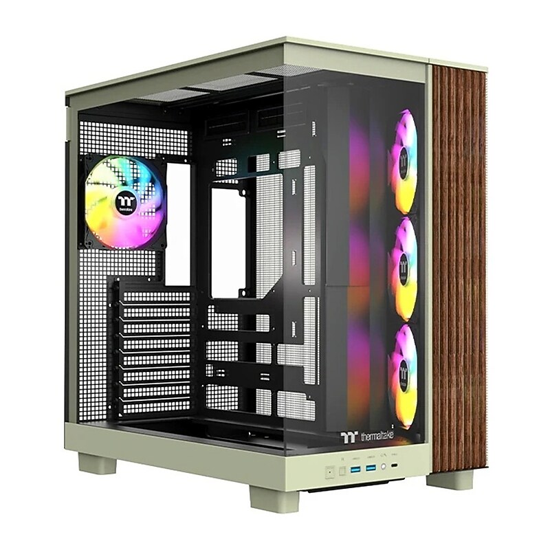 Thermaltake View 380 XL ATX Mid-Tower Computer Case, Matcha Green (CA-11E-00MEWN-WS) image 1