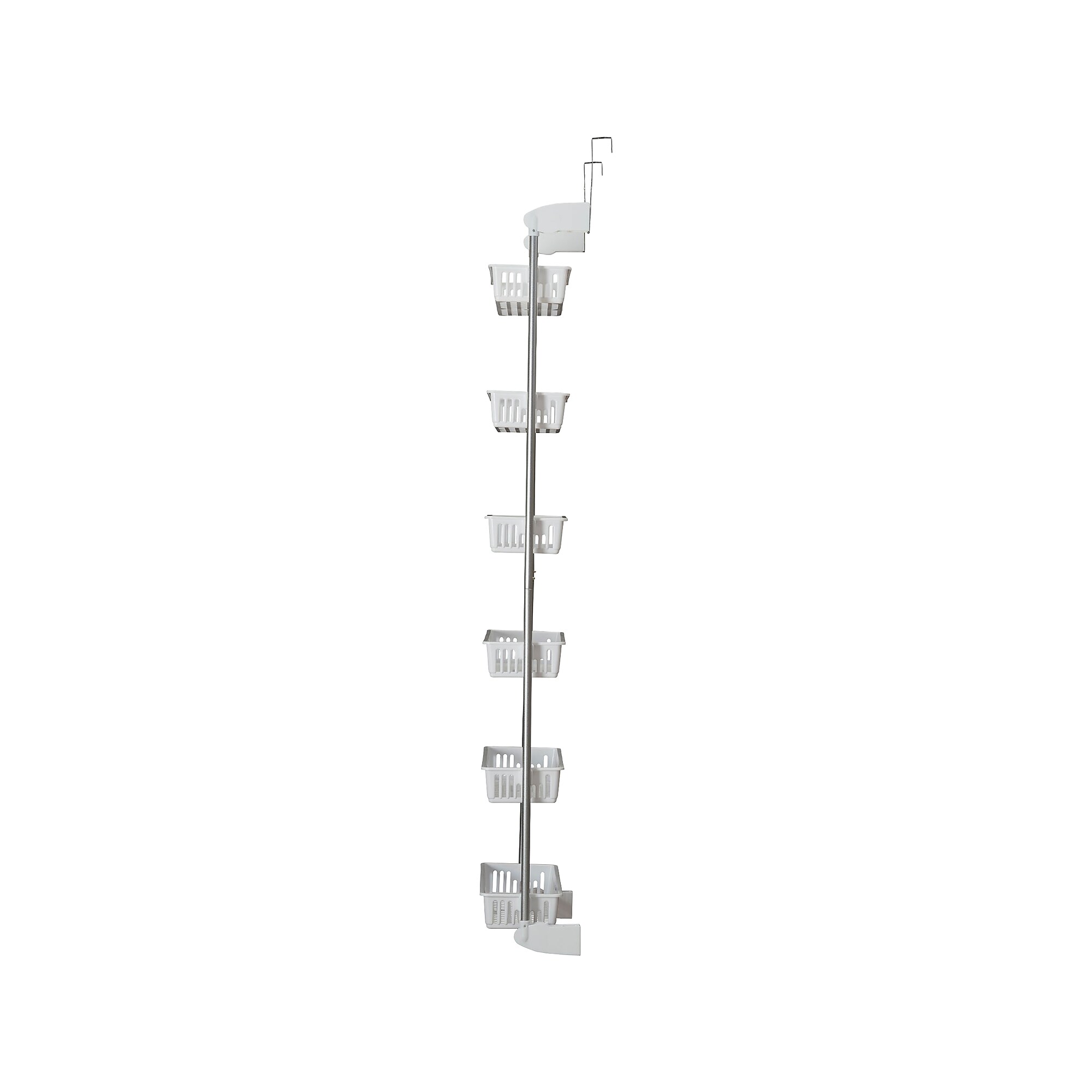 Household Essentials 6-Shelf Plastic Over-the-Door Storage Rack, 18″, White (2154-1) Sansujyuku sansujyuku.com