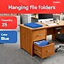 Staples® Hanging File Folders, 1/5-Cut Tab, Letter Size, Blue, 25/Box (ST163501-CC)~#|#~B1D2278C-495A-4A6D-8A8AE9A0A03191C7_sc7