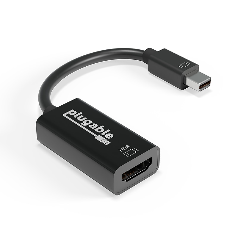 Plugable 6" Mini DisplayPort/Thunderbolt to HDMI Adapter, Male to Female, Black (MDP-HDMI) image 1