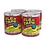 Flex Seal Strong Rubberized Heavy Duty Duct Tape, 4" x 1.67 yds., White, 4/Pack (TFSWHTR0405-CS)~#|#~B1D436F3-88FE-41B7-90E4F41E54DE4C0B_sc7