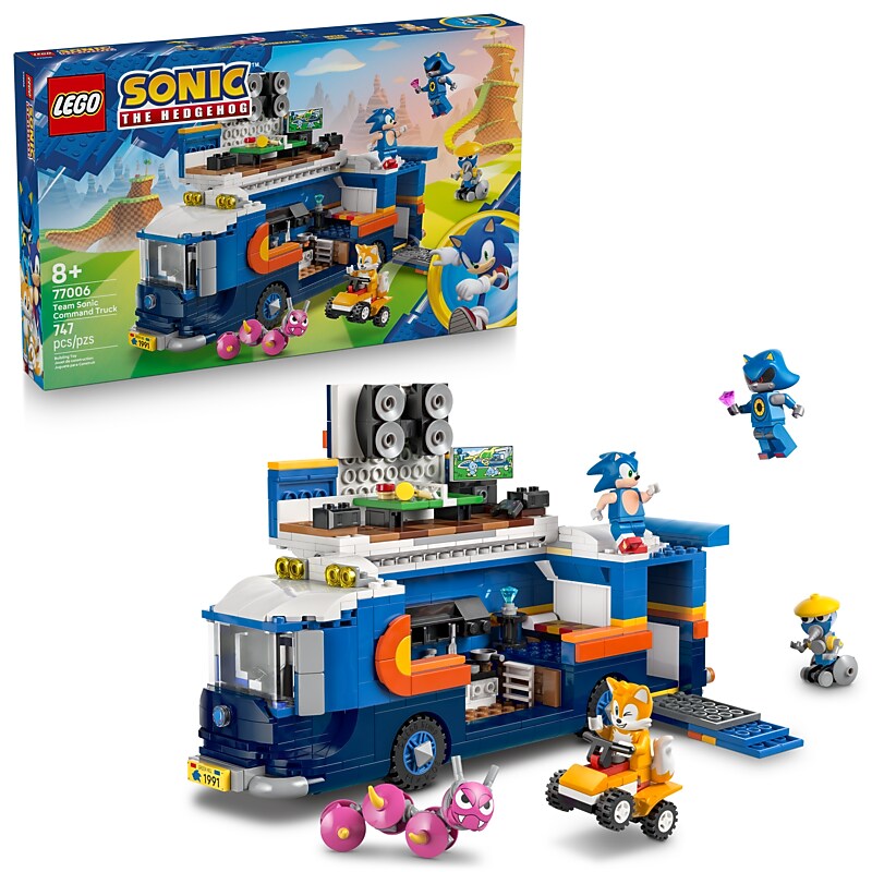 LEGO Sonic the Hedgehog Team Sonic Command Truck Toy Gaming Merch, 747 Pieces (77006) image 1