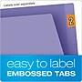 Pendaflex Recycled End Tab File Folder, Straight Cut, Letter Size, Purple, 100/Box (H110DPR)~#|#~B1DA066A-25BF-4E39-B4AE4D0953EEDB71_sc7