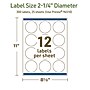 Avery Dissolvable Circle Multipurpose Labels, 2.25" Dia., Off-white, 300/Pack (94510)~#|#~B1DBAA89-945D-42EC-BEBB54EF2D3ABD35_sc7