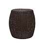 Household Essentials 17.6" Handwoven Resin Barrel Side Table, Brown (HHML-5002)~#|#~B1E122A0-9799-4676-8307B479D6F9AE31_sc7