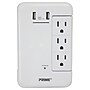 PRIME 6-Swiveling AC Outlet and 2-USB Port Surge Protector Wall Tap, 1,200-Joules, White (PBRUSB346S-A)~#|#~B1E29C0F-4B13-442C-92CA23E284C76570_sc7
