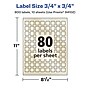 Avery Pearlized Ivory Square Multipurpose Labels, 3/4" x 3/4", Ivory, 800/Pack (94102)~#|#~B1E2DB82-EC62-48AC-A7D0E04371B5C637_sc7