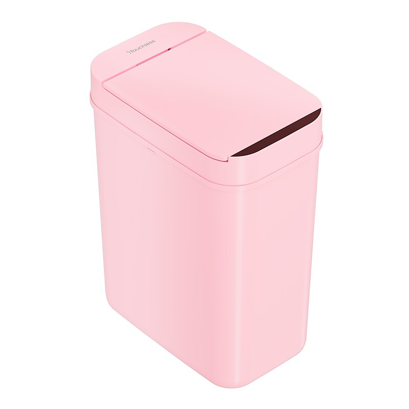iTouchless Plastic Sensor Trash Can, 3 Gallon, Pink (SP03PP) image 1